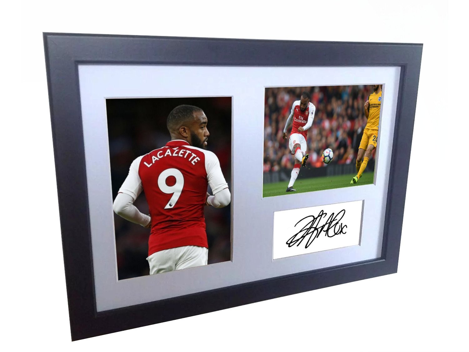 A4 Signed Alexandre Lacazette Arsenal Autographed Photo Photograph Picture Frame Gift 12x8