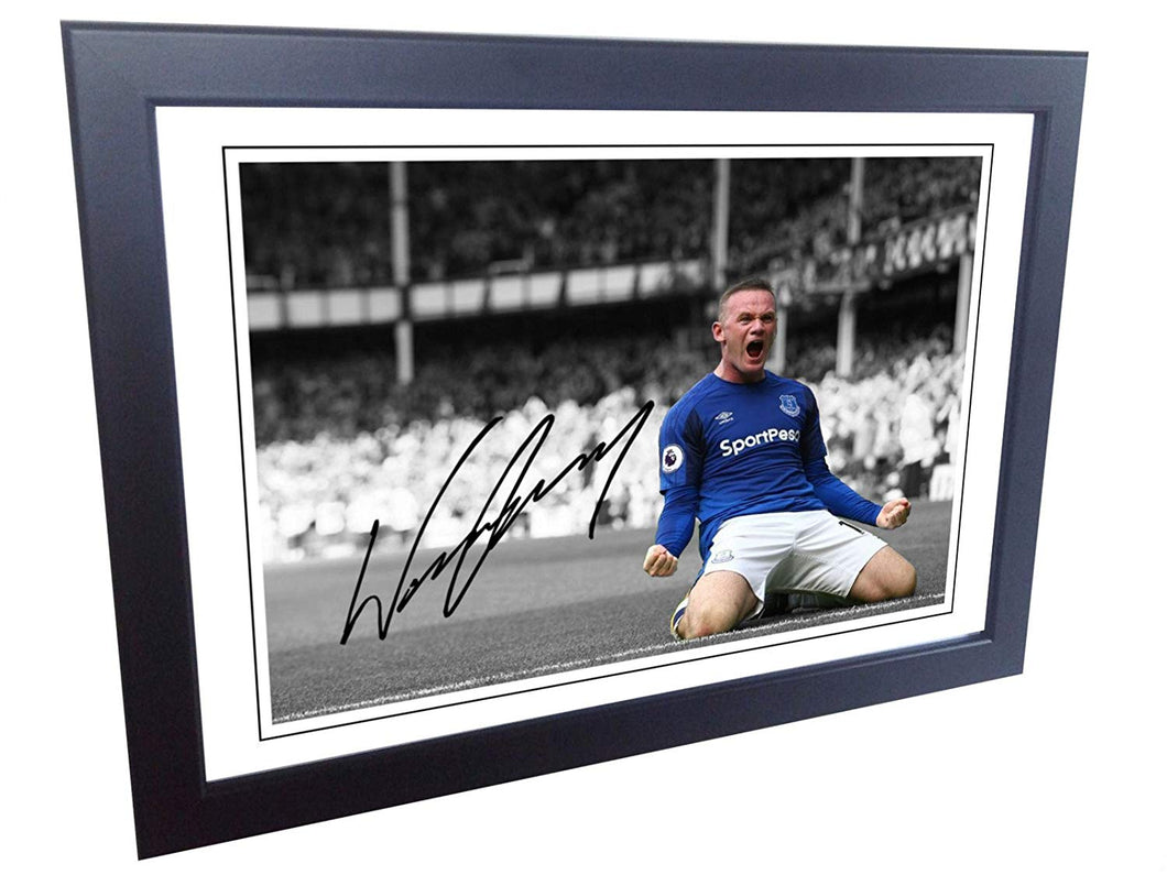 12x8 Signed Wayne Rooney Everton Entitled 