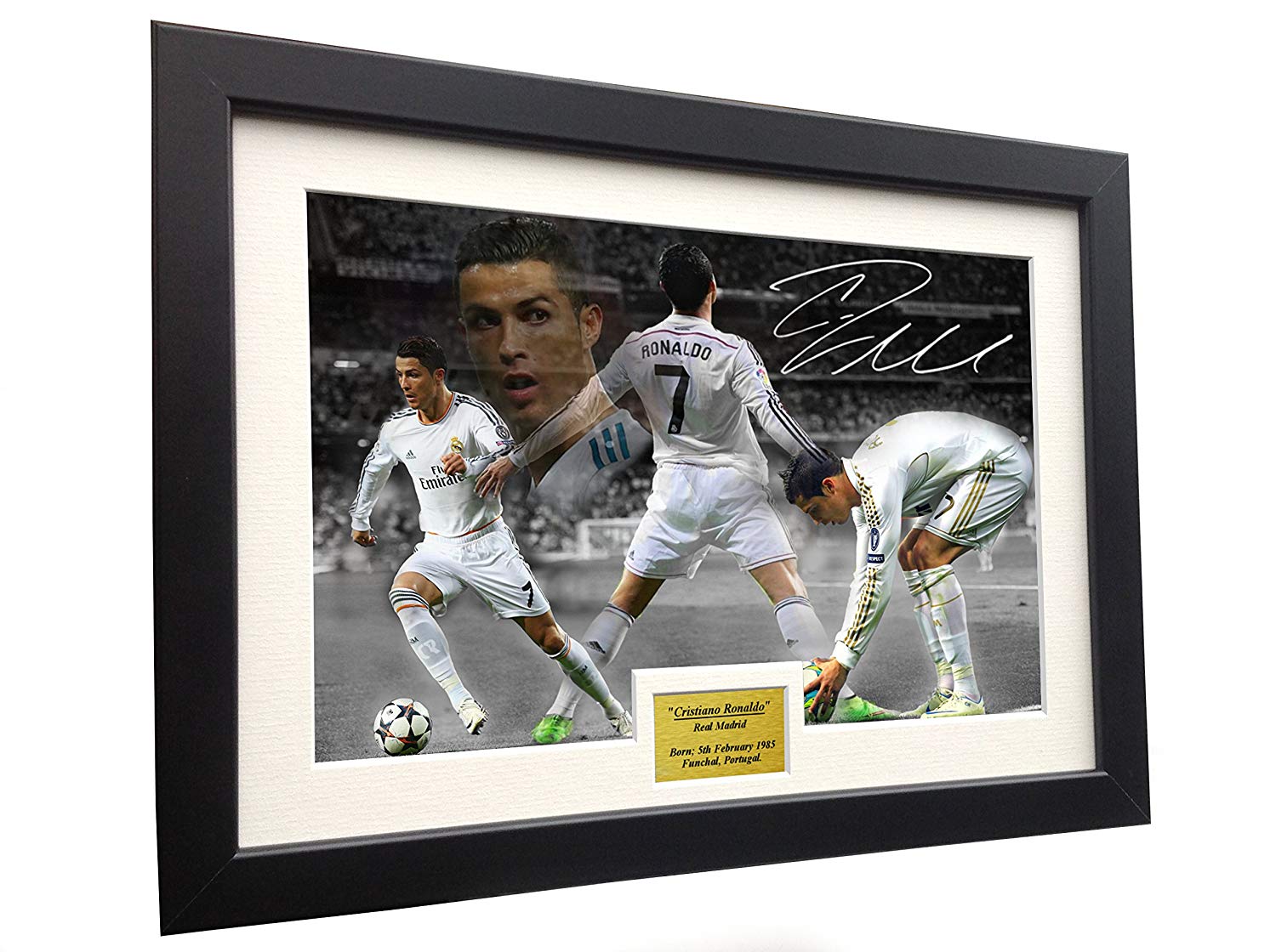 Cristiano Ronaldo 12x8 Signed "CELEBRATION" Real Madrid Photo Photograph Picture Frame 1