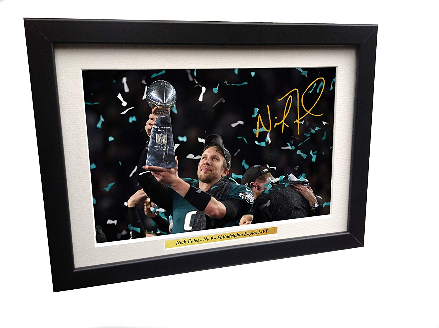 Nick Foles 12x8 Signed "Super Bowl 52 MVP" Philadelphia Eagles Photo Photograph Picture Frame Poster