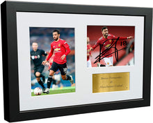 Load image into Gallery viewer, 12x8 Signed Bruno Fernandes Manchester United Photo Photograph Picture Frame Football Soccer Poster Gift
