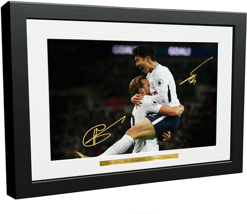 Signed Harry Kane Son Heung min Tottenham Hotspur Spurs Autographed Photo Photograph Picture frame Gift 1