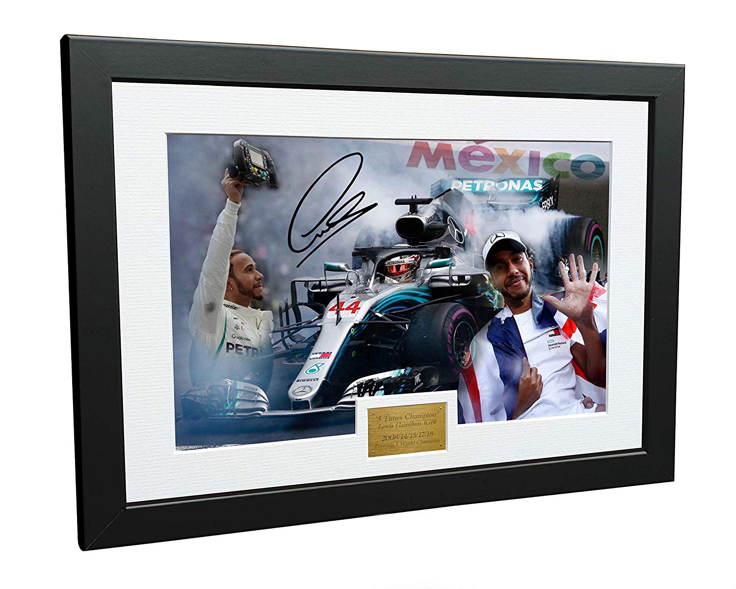 "5 Times World Champion" Lewis Hamilton Photo Photograph Picture Motor Sport Formula 1 F1