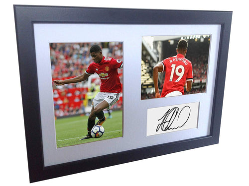 Signed Marcus Rashford Manchester United Autographed Photo Photographed Picture Frame A4