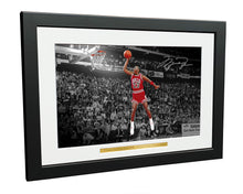 Load image into Gallery viewer, Kitbags &amp; Lockers 10x8 A4 Signed Famous Foul Line Dunk 1988&quot; Michael Jordan Chicago Bulls Autographed Photo Photograph Picture Frame NBA Basketball Poster Gift