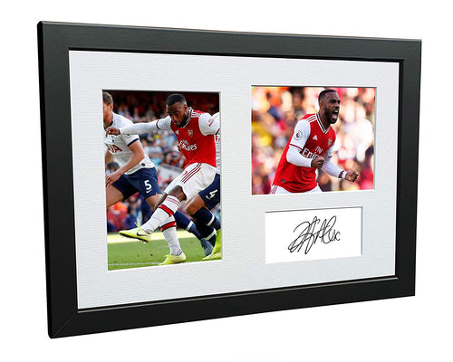 Signed Alexandre Lacazette Arsenal Photo Photograph Picture Frame Football Soccer Poster Gift