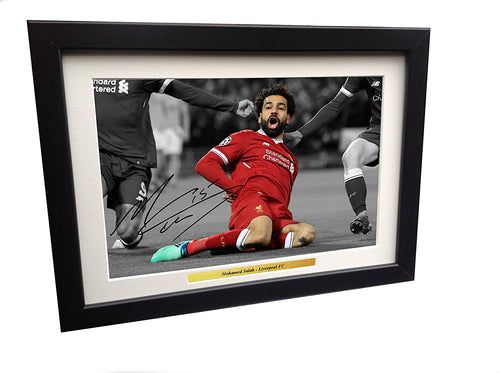 Mohamed Mo Salah 12x8 Signed Liverpool FC Photo Photograph Autograph Picture Frame Soccer Gift