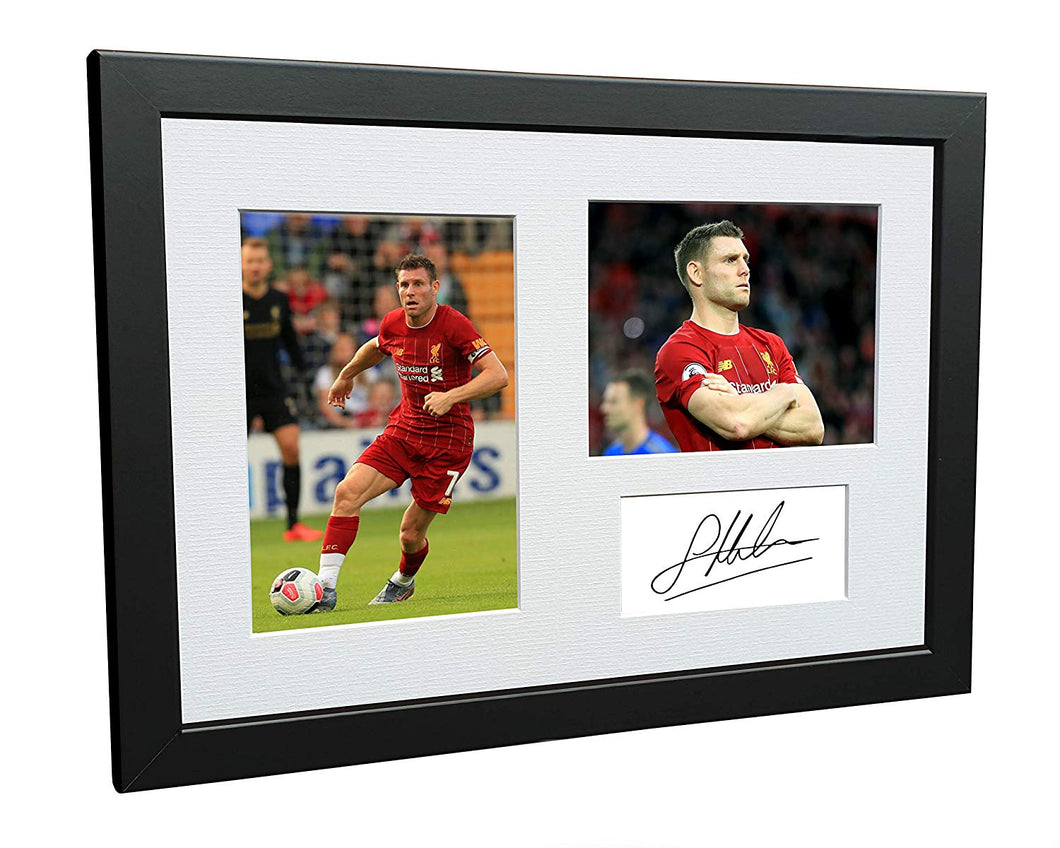 James Milner Signed Liverpool Autographed Photo Photograph Picture Frame Soccer