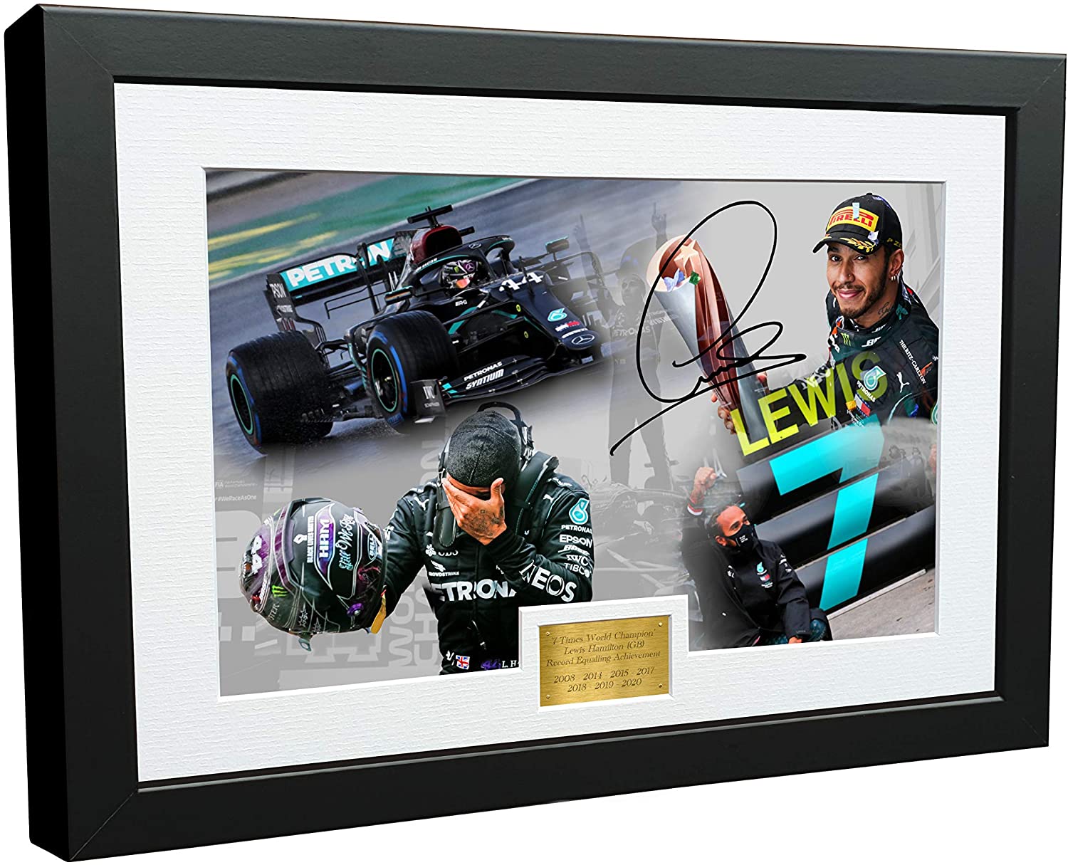 "7 Times World Champion" Lewis Hamilton Photo Photograph Picture Motor Sport Formula 1 F1