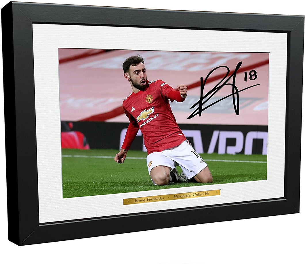 12x8 Signed Bruno Fernandes 