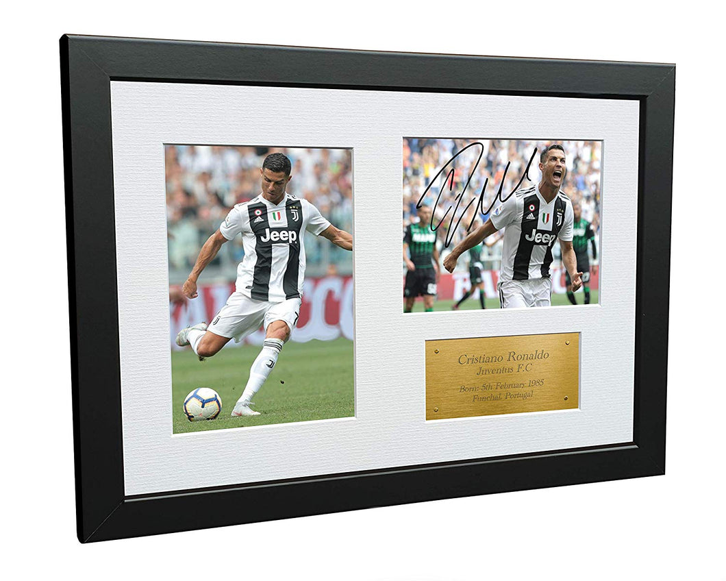 12x8 Cristiano Ronaldo Juventus FC Signed Photo Photograph Picture Frame Soccer Gift