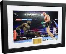 Load image into Gallery viewer, Tyson Fury vs Deontay Wilder 12x8 A4 Autographed Signed Photo Photograph Picture Frame Boxing Gift Poster Col
