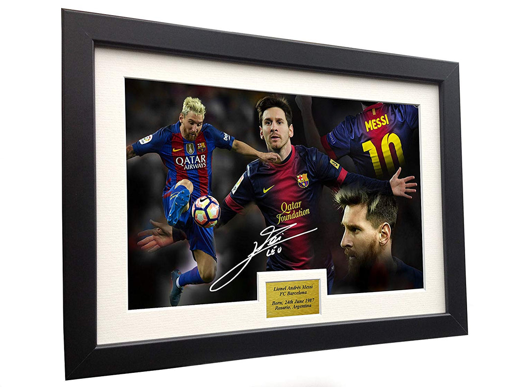 Lionel Messi 12x8 A4 Signed