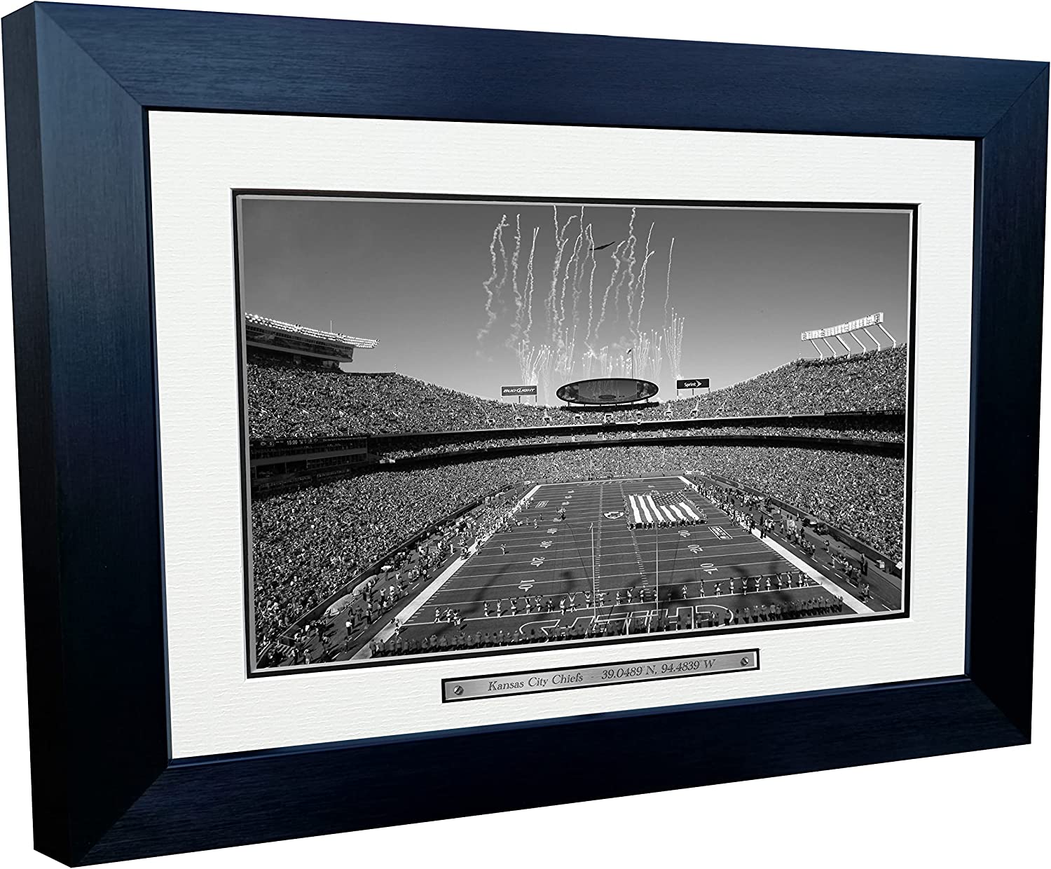 Kansas City Chiefs NFL AFC Arrowhead Stadium Autographed Signed 12x8 A4 Photo Photograph Picture Frame Football Poster Gift NFC Black & White