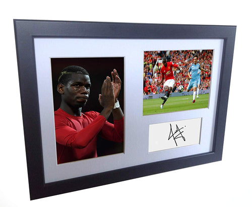 Signed Paul Pogba Manchester United Autograph Photo Photograph Picture A4