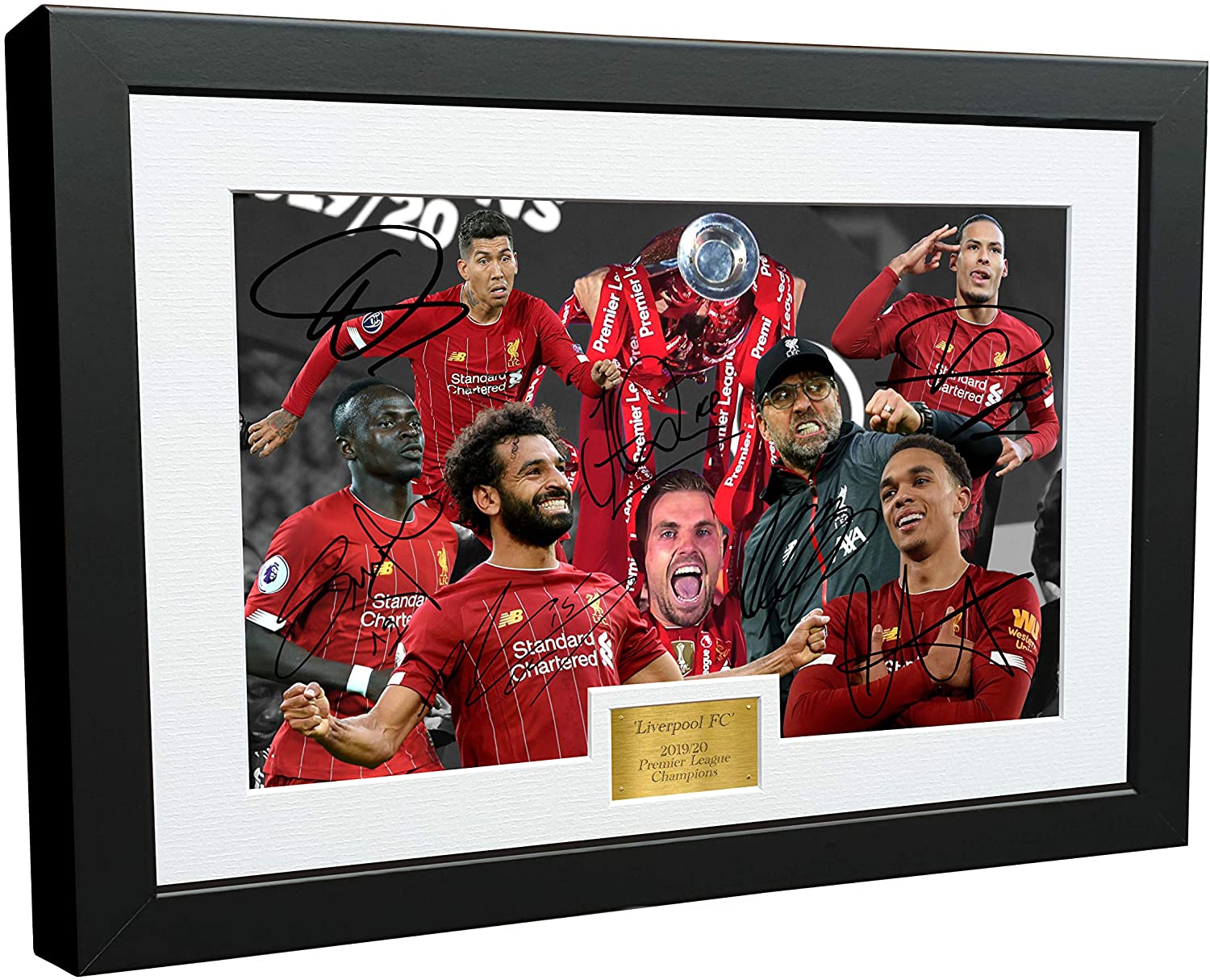 Liverpool FC 2019-2020 EPL Champions Team Signed Jersey - Salah