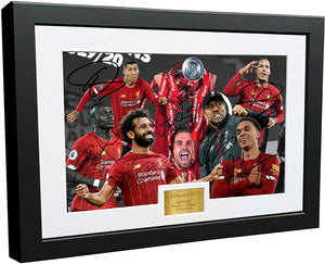 2019 2020 PREMIER LEAGUE CHAMPIONS Signed Liverpool Henderson Klopp Salah Firmino Dijk Photo Picture Soccer
