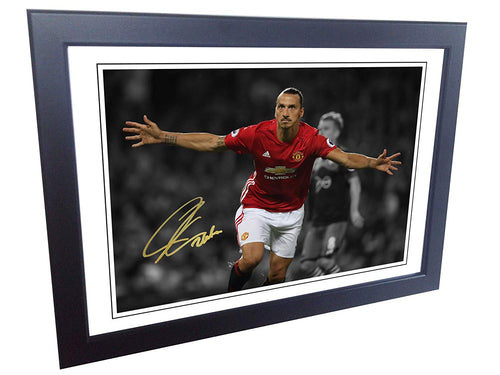 12x8 A4 Signed Zlatan Ibrahimovic Manchester United Autographed Photo Photograph Picture Frame