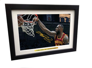 LeBron James 12x8  Signed #23" Cleveland Cavaliers Autographed Photo Photograph Picture Frame Poster
