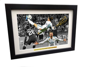 Gareth Bale Signed "Overhead Champions League Final 2018 Real Madrid 3 vs Liverpool 1" Photo Picture