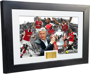 Large A3 "WENGER YEARS" Signed Arsenal Henry Vieira Bergkamp Wright Walcott Photo Picture Soccer