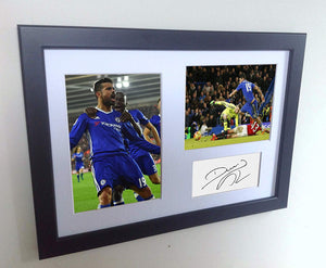 Signed Diego Costa Chelsea Autographed Photo Photograph Picture Frame Gift A4