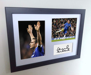 Signed Frank Lampard Chelsea Autographed Photo Photograph Picture Frame Gift A4