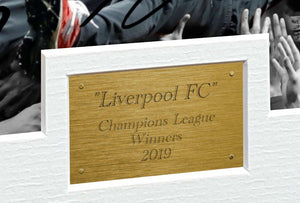 2019 CHAMPIONS LEAGUE Signed Liverpool Henderson Klopp Salah Mane Firmino Origi Photo Picture Soccer