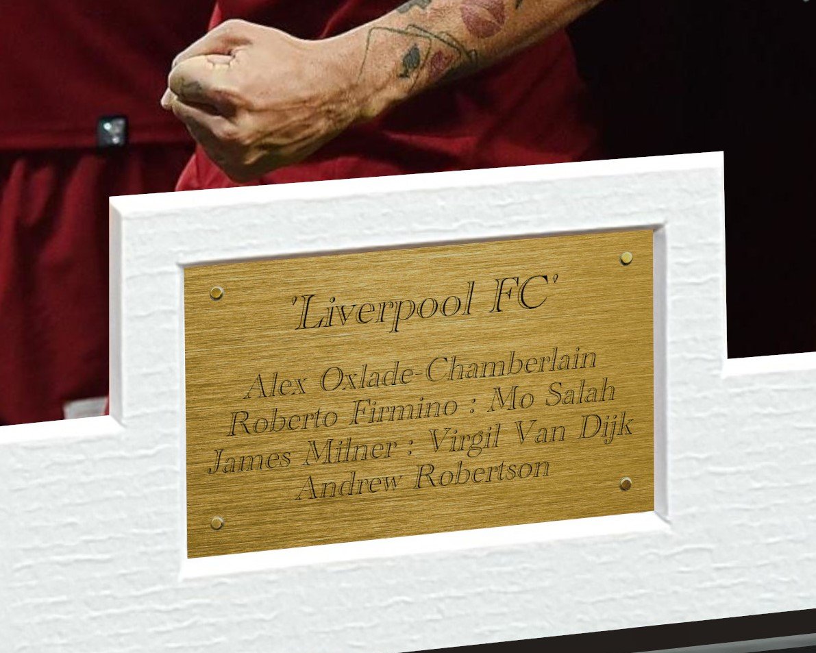 CELEBRATION Signed Liverpool Chamberlain Firmino Salah Milner Dijk Robertson Photo Picture Soccer
