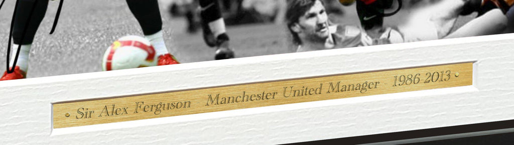Signed "FERGUSON YEARS" Cantona-Ronaldo-Beckham-Giggs-Rooney-Scholes Manchester United Photo Picture