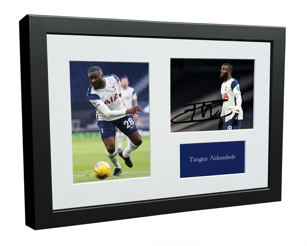 Signed Tanguy Ndombele Tottenham Hotspur Spurs Autographed Photo Photograph Picture Frame Gift 12x8 B